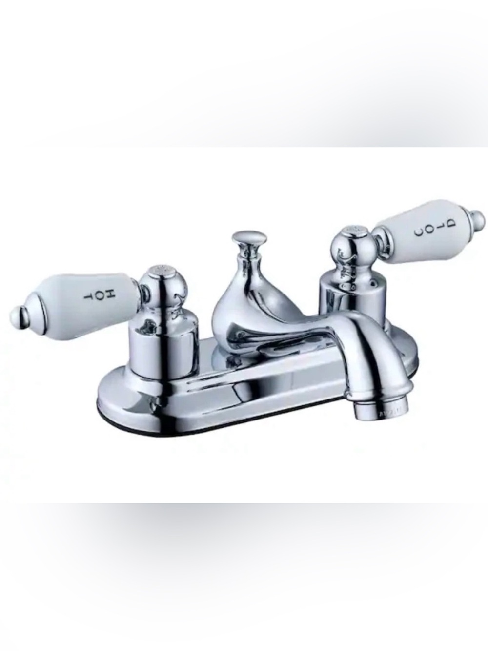 Glacier Bay Faucet 102856 Teapot 4 in. Centerset Double-Handle Chrome Finish